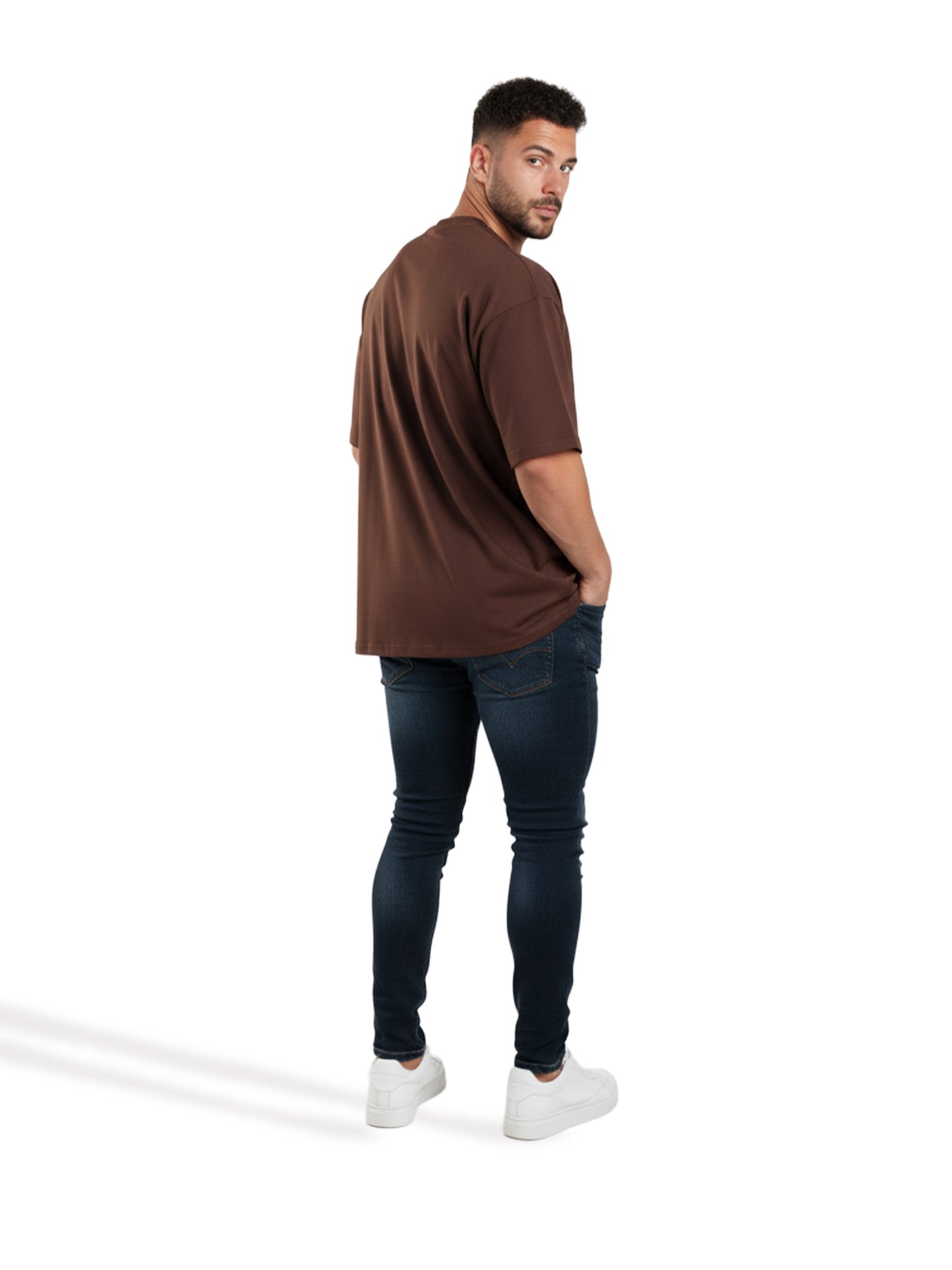Brown Cotton-Poly Sport T-Shirt