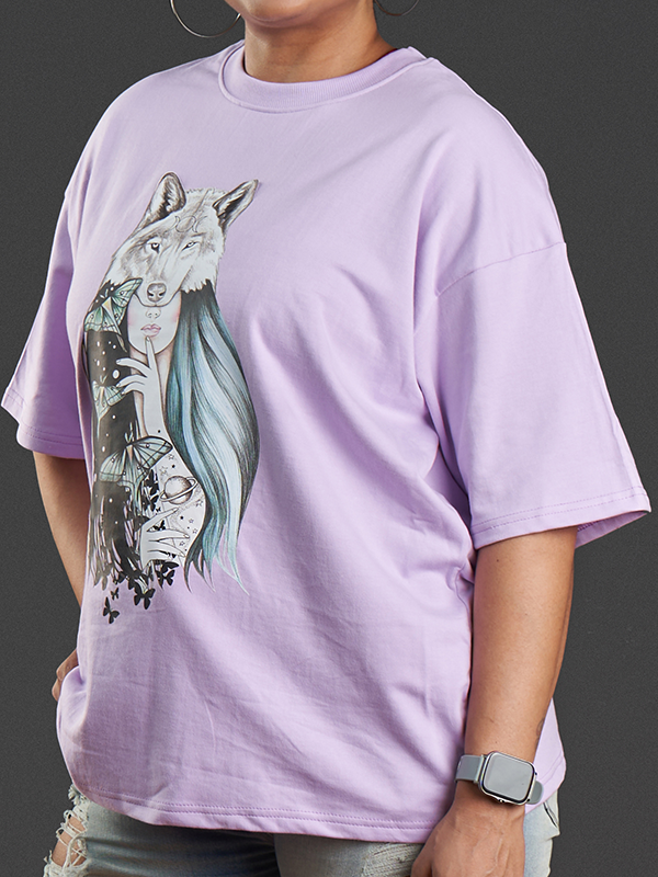 Lavender Fleece Cotton Girls’ Sport T-Shirt