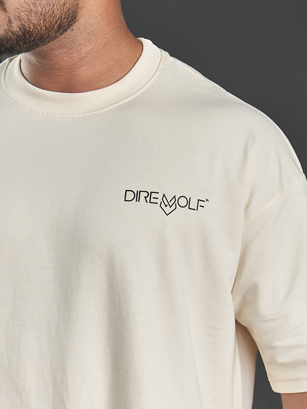 Beige Cotton-Poly Sport T-Shirt