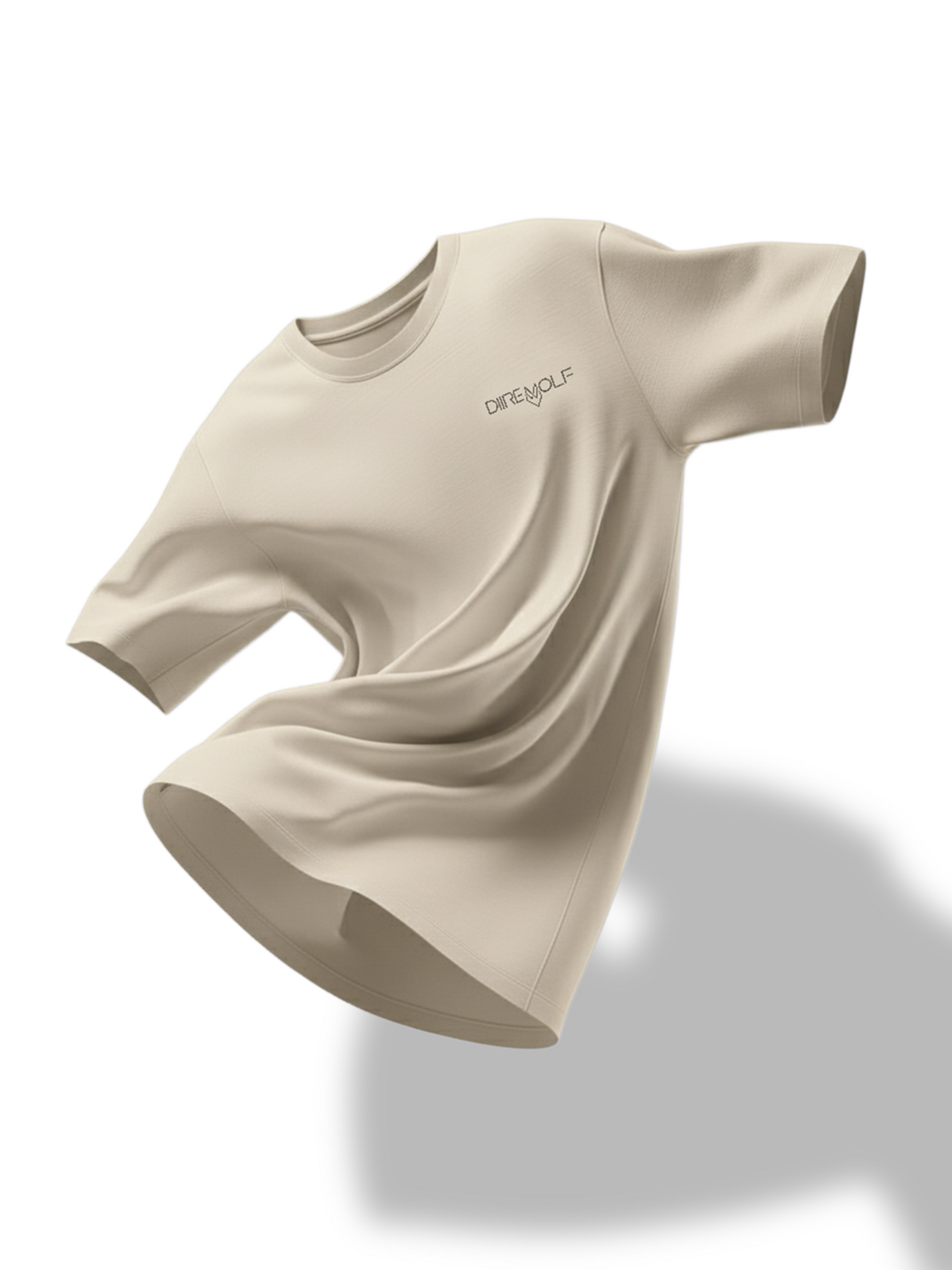 Beige Cotton-Poly Sport T-Shirt
