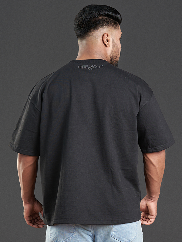 Black Terry Cotton Sport T-Shirt