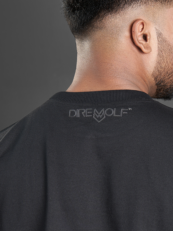 Black Terry Cotton Sport T-Shirt