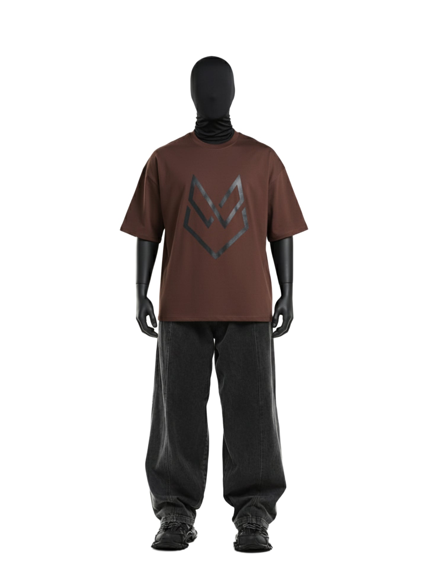 Brown Cotton-Poly Sport T-Shirt