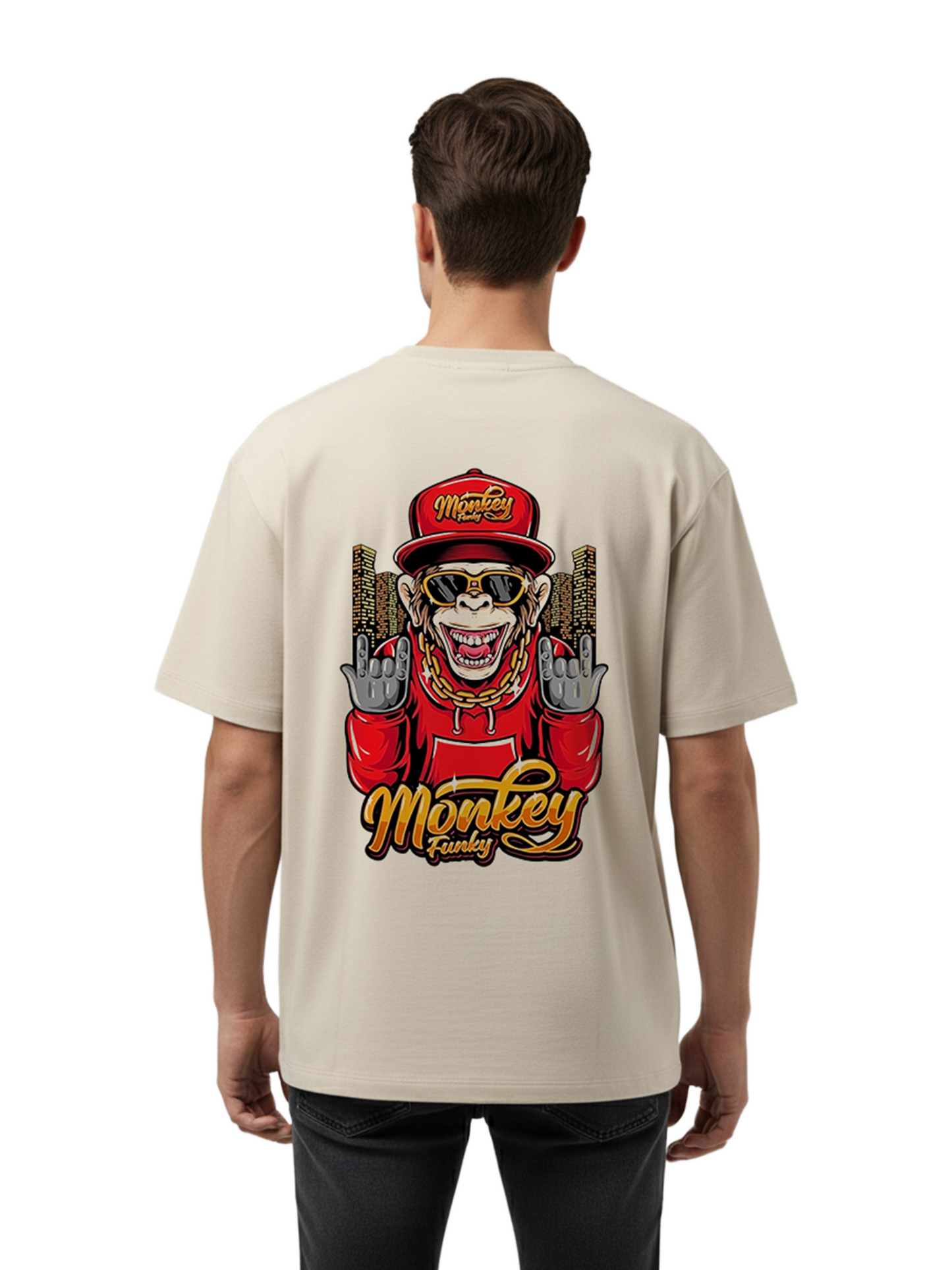 Beige Cotton-Poly Sport T-Shirt