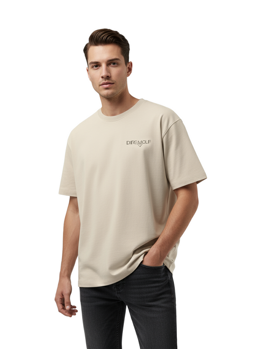 Beige Cotton-Poly Sport T-Shirt