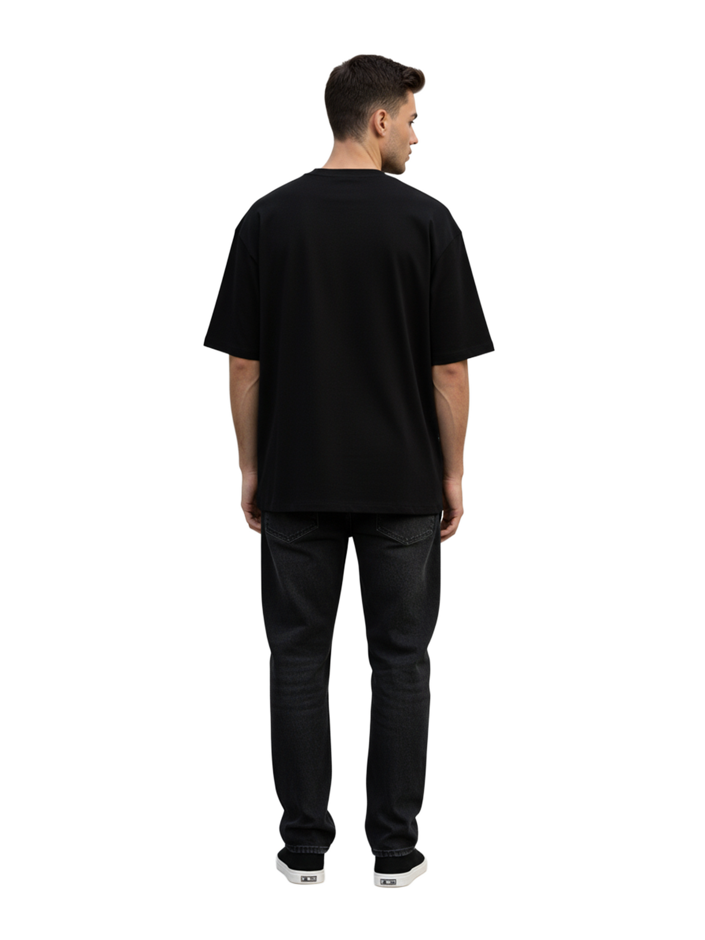 Black Terry Cotton Sport T-Shirt