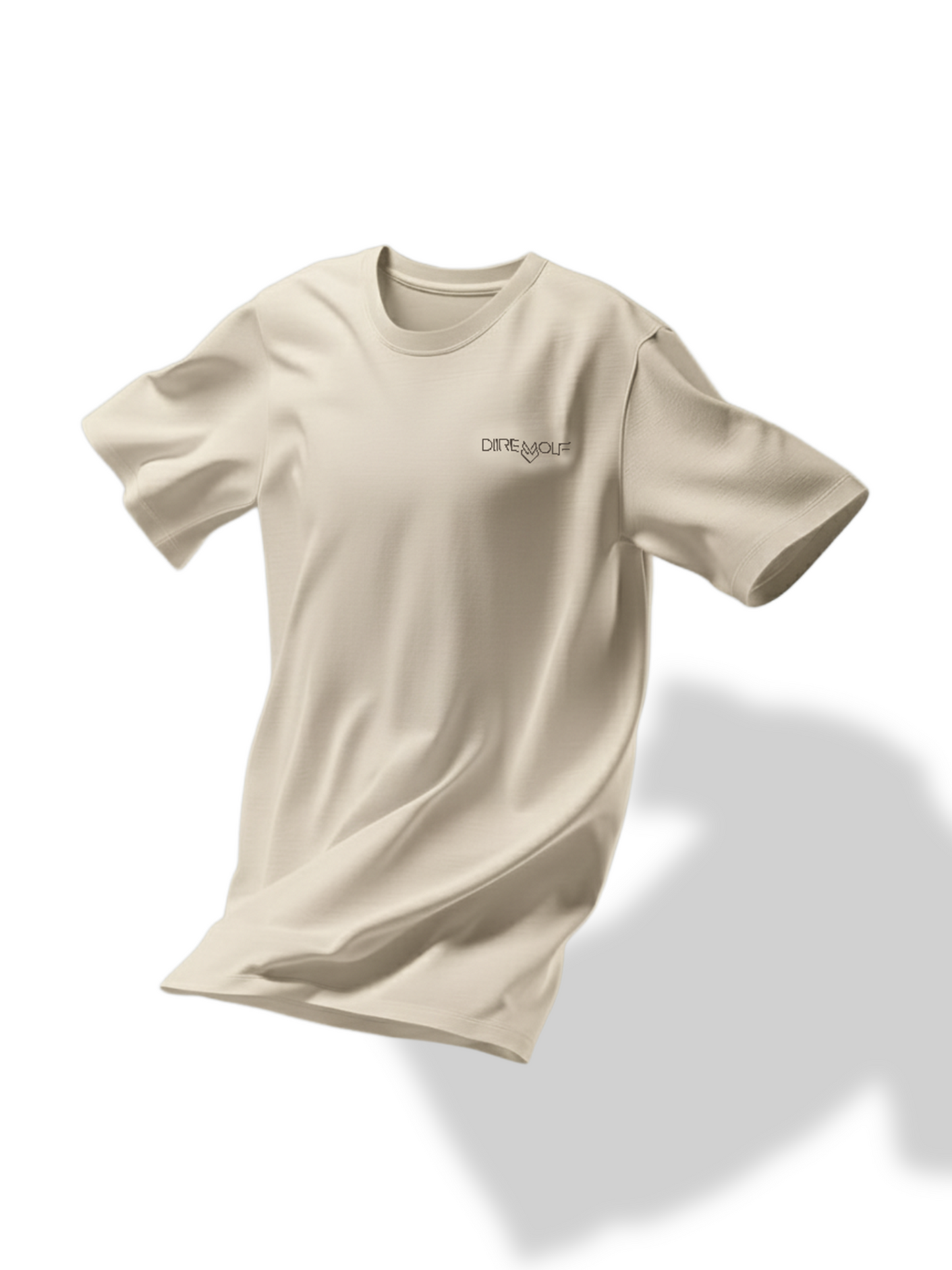 Beige Cotton-Poly Sport T-Shirt